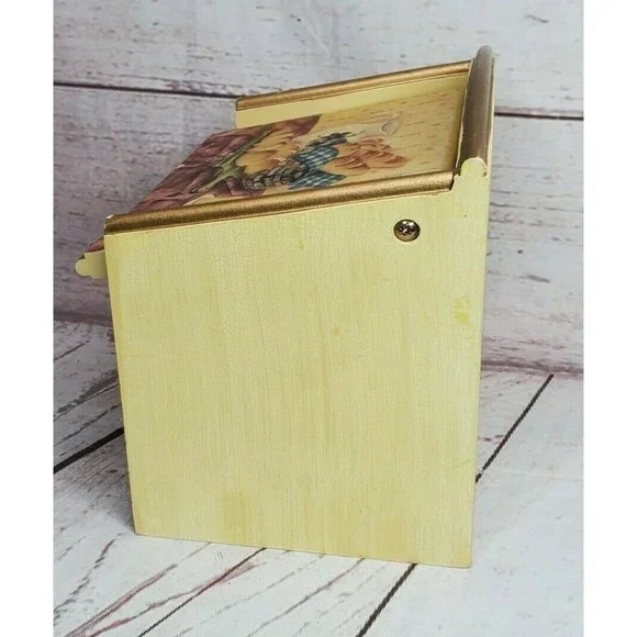 Anister Gift Inc Wooden Storage Open & Close Lid Mini Storage Box Kitchen Décor